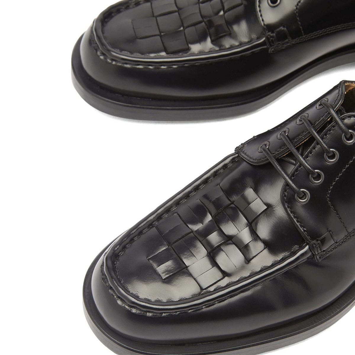 Jacquemus Men's Leather Derby Shoes in Black