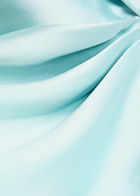 Solace London Ellison One-shoulder Faille Midi Dress Light Blue