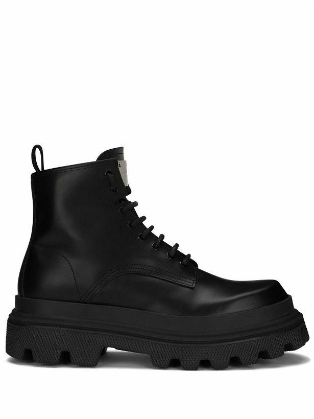 Photo: DOLCE & GABBANA - Leather Laced Up Boots
