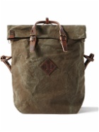 Bleu de Chauffe - Woody Leather-Trimmed Cotton-Canvas Backpack