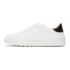 Valentino White and Black Valentino Garavani VLTN Open Sneakers