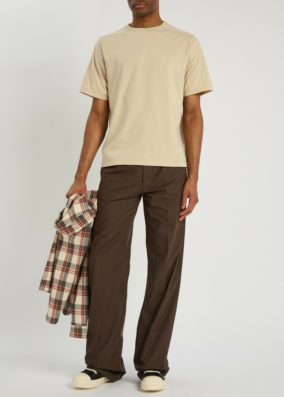 Rick Owens Brad Cotton T-shirt Sand