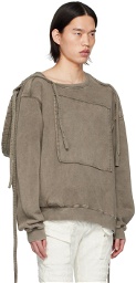 Ottolinger Brown Deconstructed Cut-Out Hoodie