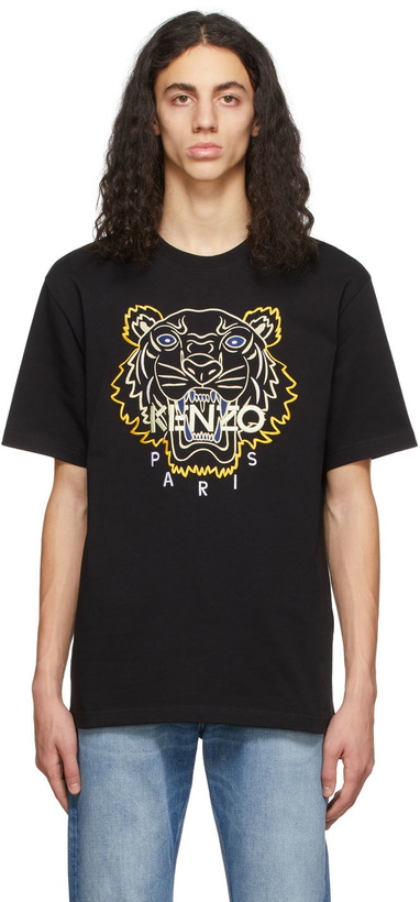 Photo: Kenzo Black The Year Of The Tiger Embroidered Tiger T-Shirt