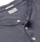 Massimo Alba - Garment-Dyed Cotton and Cashmere-Blend Henley T-Shirt - Men - Storm blue