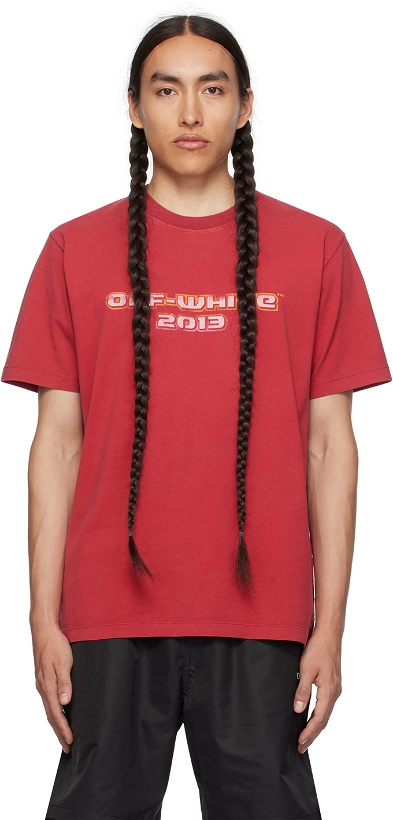 Photo: Off-White Red Digit Bacchus T-Shirt