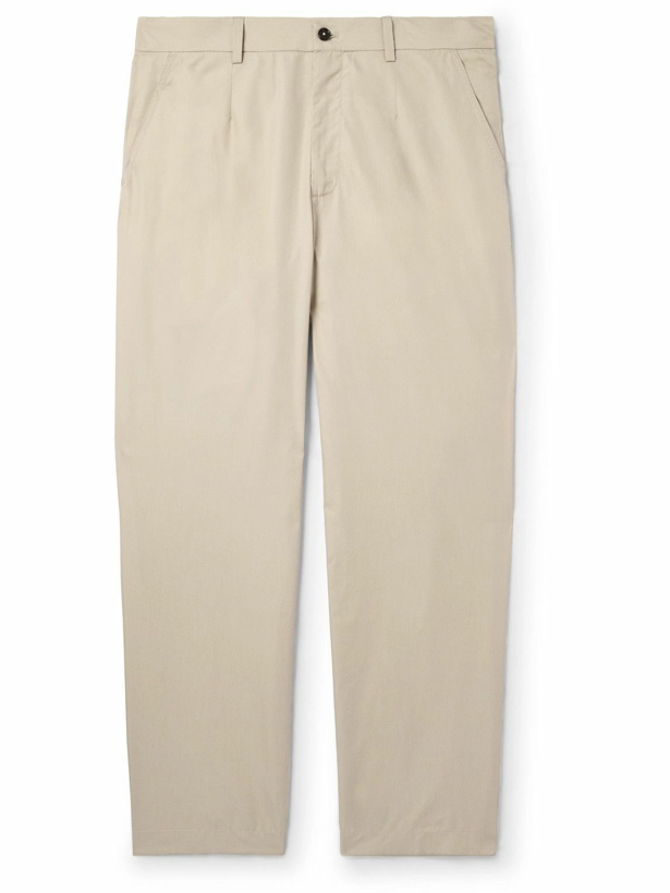 Photo: Dolce&Gabbana - Straight-Leg Cotton and Silk-Blend Trousers - Neutrals