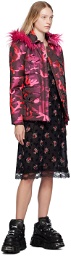 Anna Sui Black Rosie Posie Midi Dress