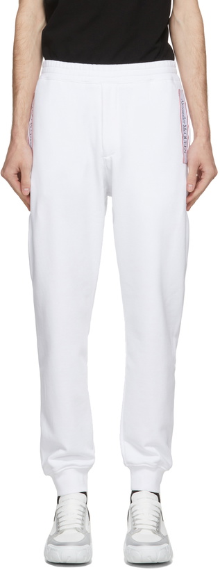 Photo: Alexander McQueen White French Terry Logo Lounge Pants