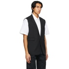 Raf Simons Black Wool Sleeveless Blazer