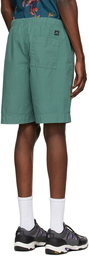 PS by Paul Smith Green Cotton Drawstring Shorts