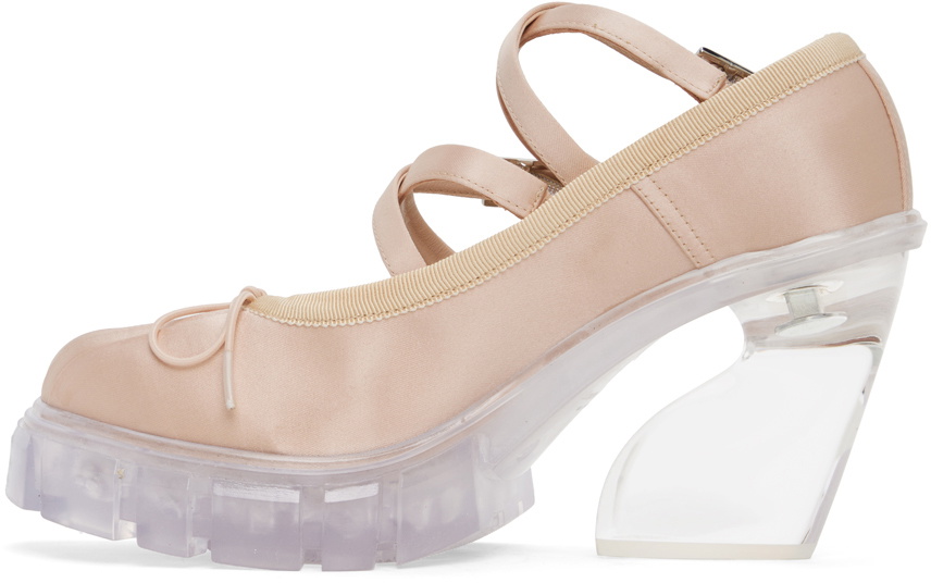 Simone Rocha Pink Criss-Cross Ballerina Pumps Simone Rocha