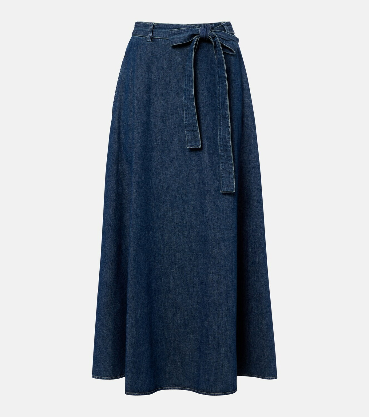 Valentino Chambray midi skirt