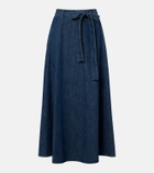 Valentino Chambray midi skirt