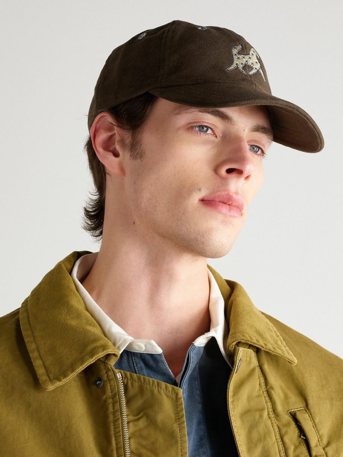 Drake's - Appliquéd Cotton-Moleskin Baseball Cap