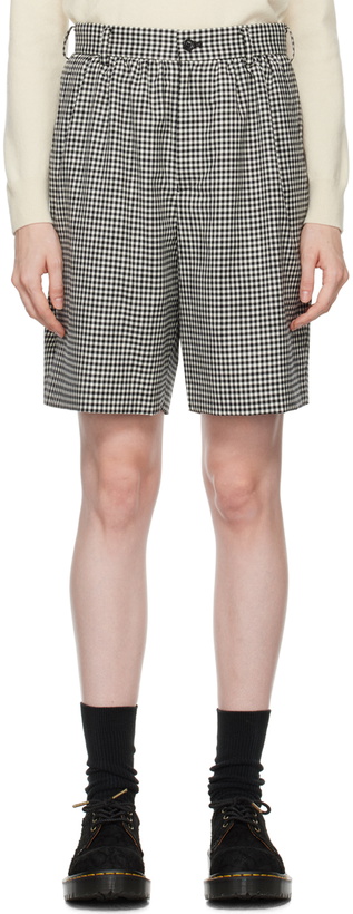 Photo: Comme des Garçons Girl Black & White Gingham Check Shorts