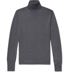 Officine Generale - Slim-Fit Merino Wool Rollneck Sweater - Men - Dark gray