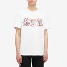 Alexander McQueen Men's Tailor Skeleton Logo T-Shirt in White/Red