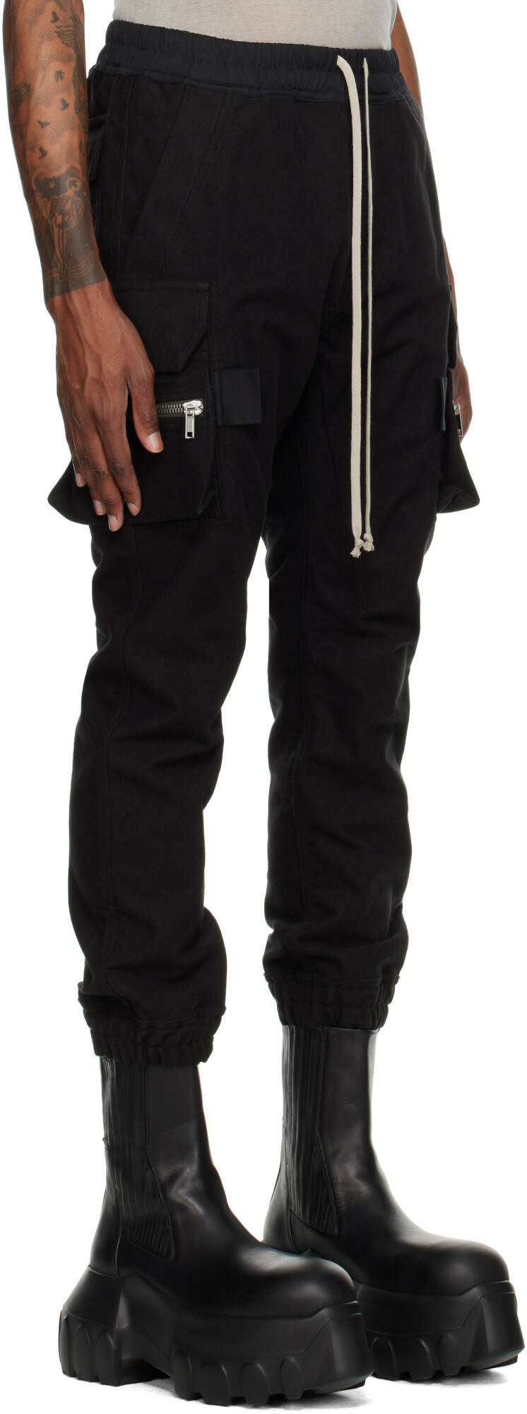Rick Owens Black Tower Mastodon Cargo Pants