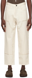 Karu Research Off-White Double Knee Jeans