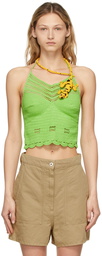 Loewe Green Crochet Lizard Tank Top