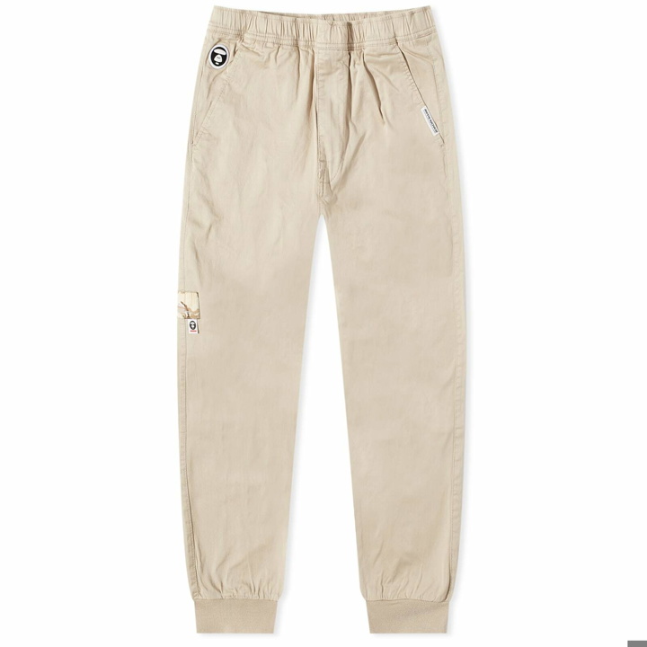 Photo: Men's AAPE Now Embroidered Badge Sweat Pant in Beige