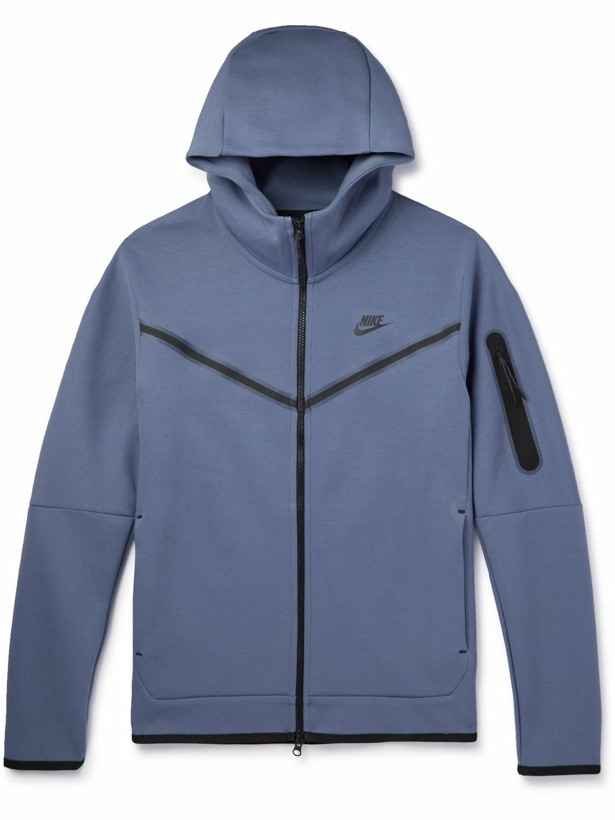 Photo: Nike - Sportswear Cotton-Blend Tech-Fleece Zip-Up Hoodie - Blue