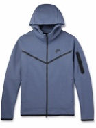 Nike - Sportswear Cotton-Blend Tech-Fleece Zip-Up Hoodie - Blue