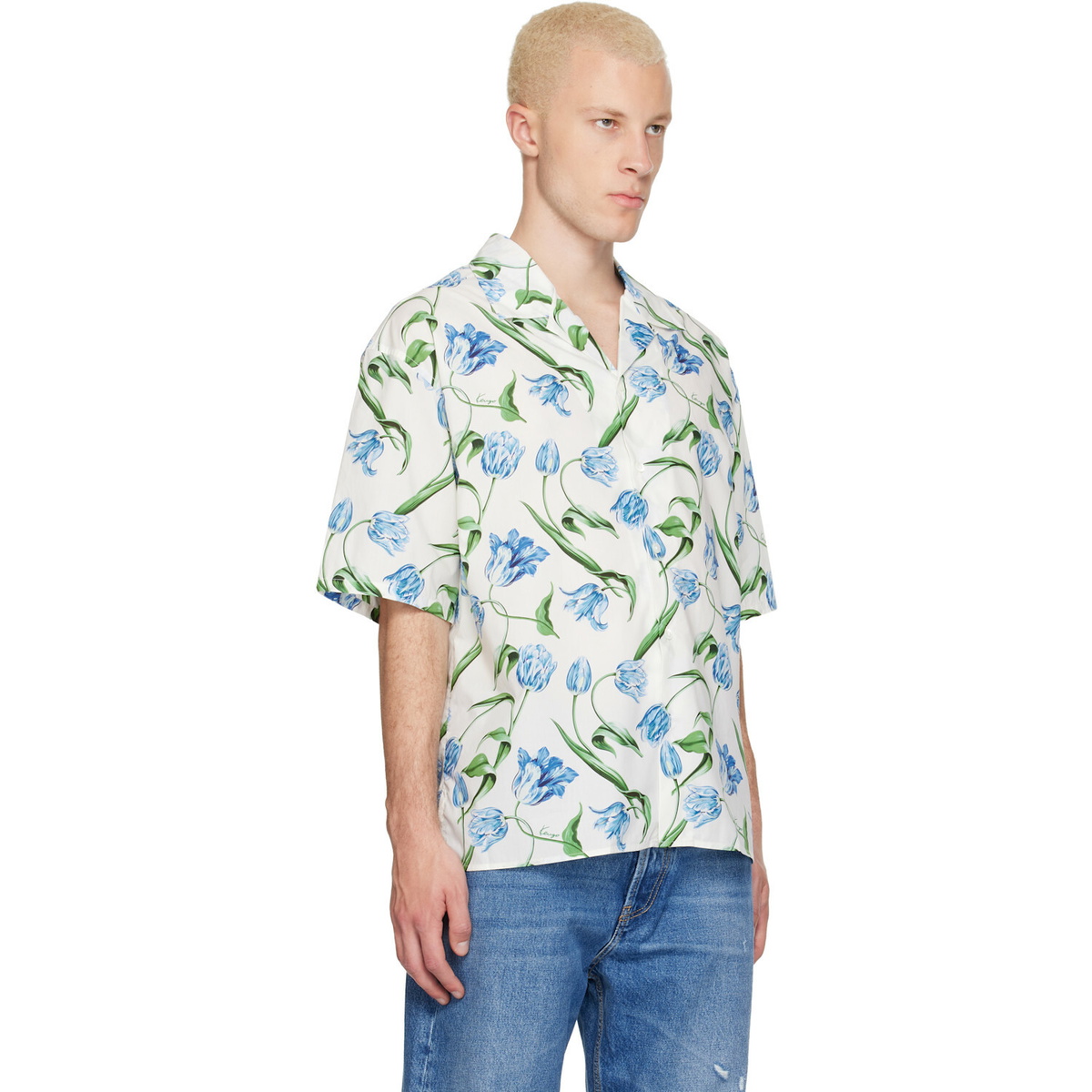 Kenzo White Kenzo Paris 'KENZO Tulip' Short Sleeve Shirt