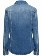 RABANNE Embellished Cotton Denim Shirt