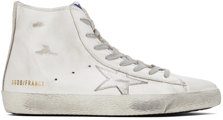 Photo: Golden Goose White Francy Classic High-Top Sneakers