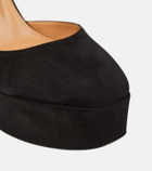 Aquazzura Groove Plateau suede platform pumps