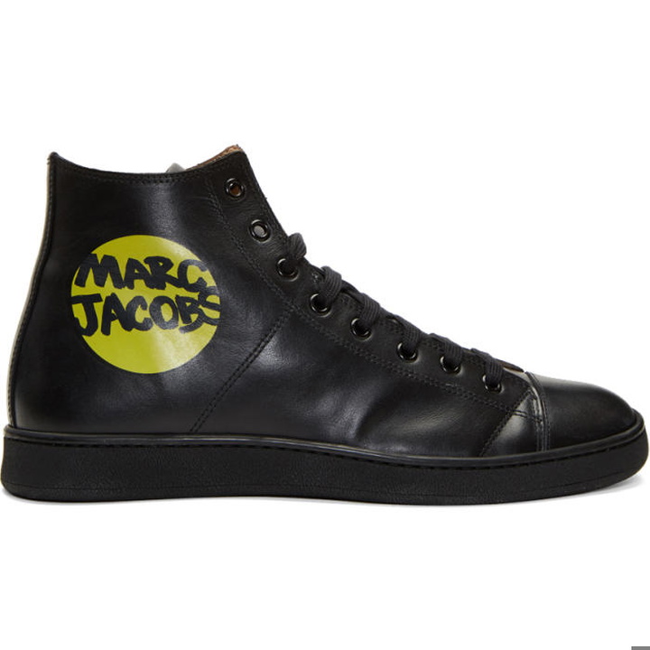Photo: Marc Jacobs Black Logo High-Top Sneakers