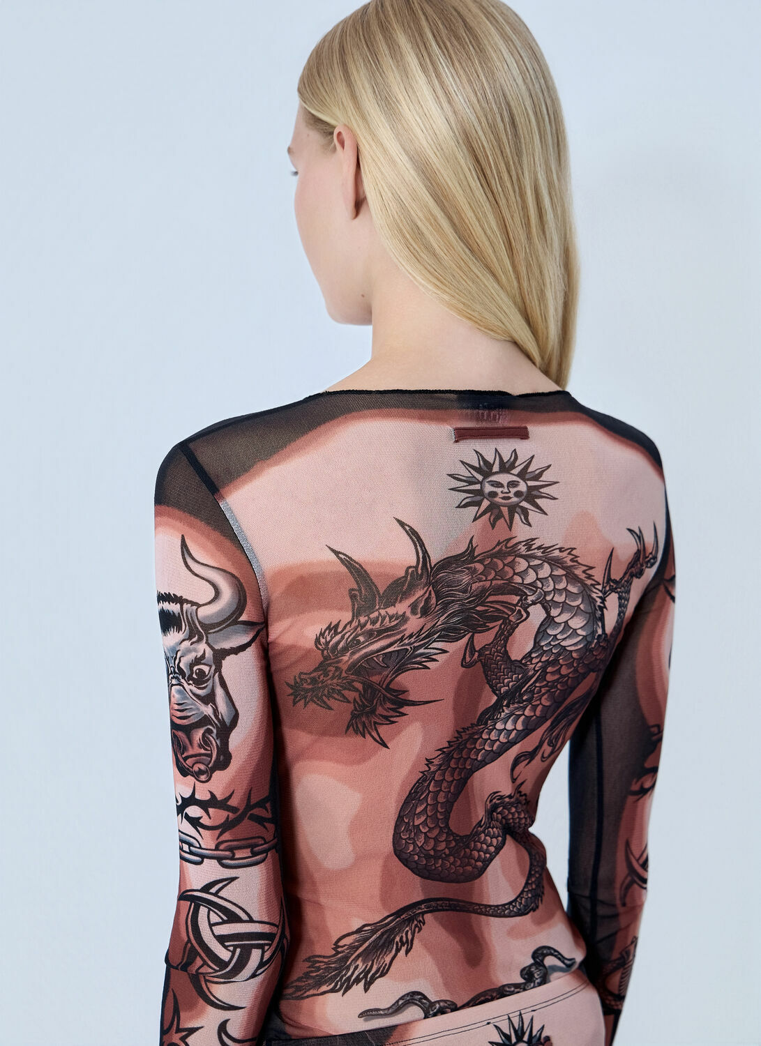 Jean Paul Gaultier Re-Edition Safe Sex Tattoo Longsleeve Top