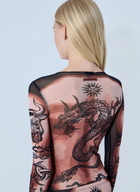 Jean Paul Gaultier Re-Edition Safe Sex Tattoo Longsleeve Top