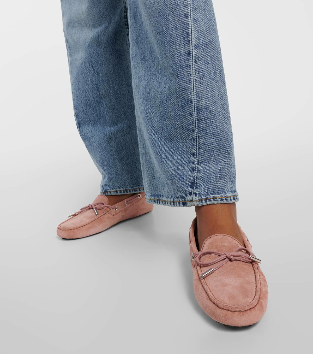 tod's suede loafers womens