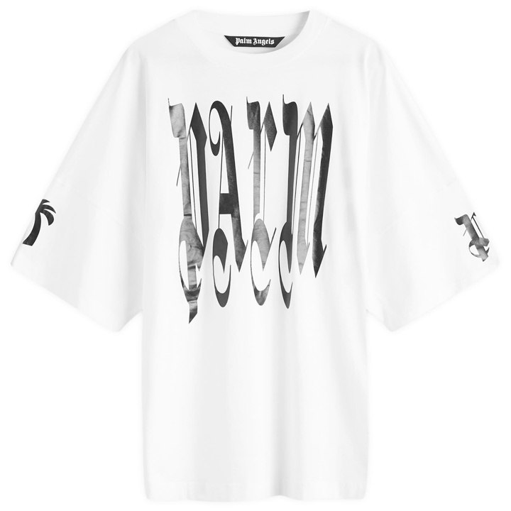 Photo: Palm Angels Men's Gothic Palm T-Shirt in White