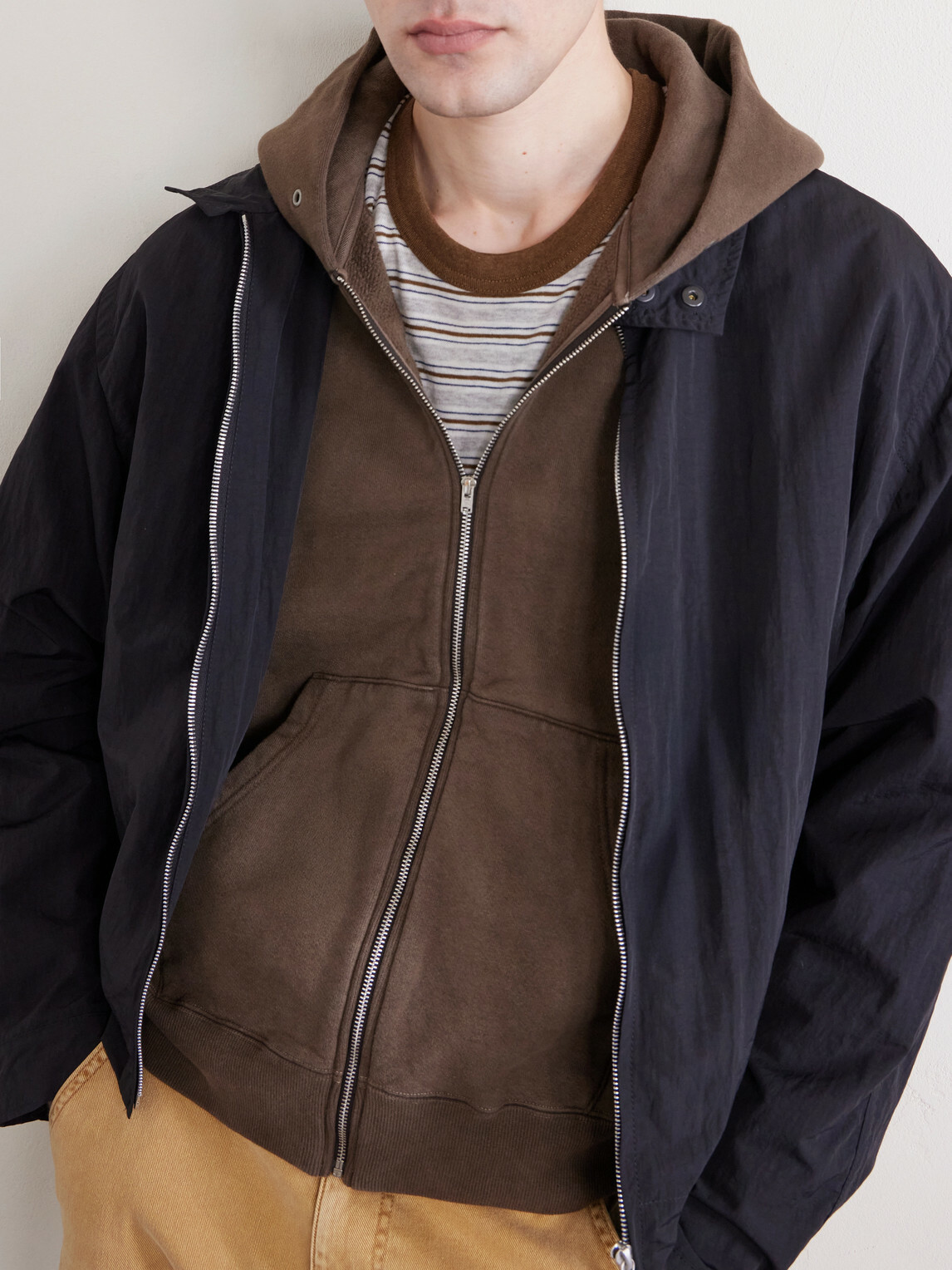 Visvim - Jumbo Cotton-Jersey Zip-Up Hoodie - Brown