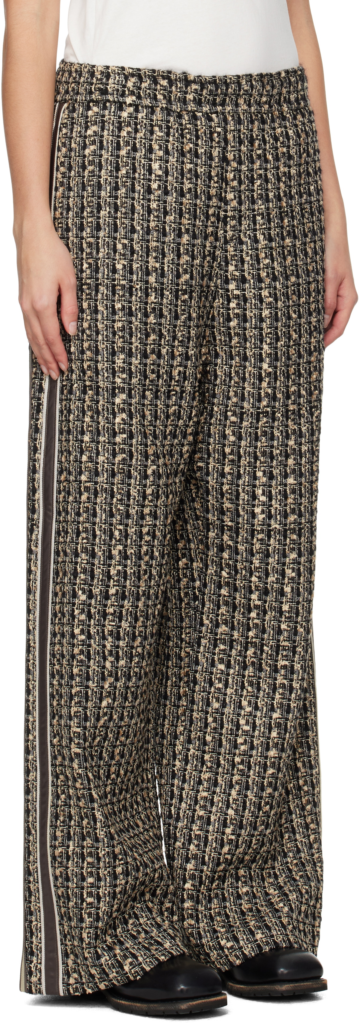 WOOYOUNGMI Gray & Black Tweed Sweatpants