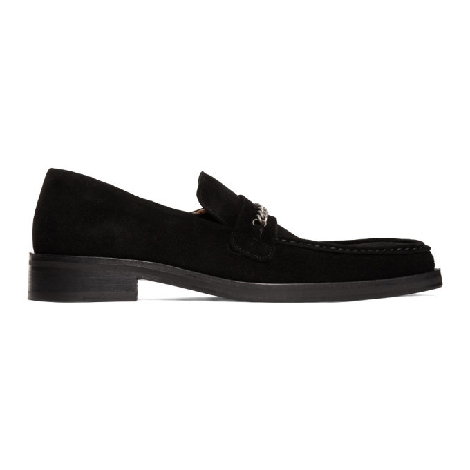 Photo: Martine Rose Black Suede Square Toe Loafers