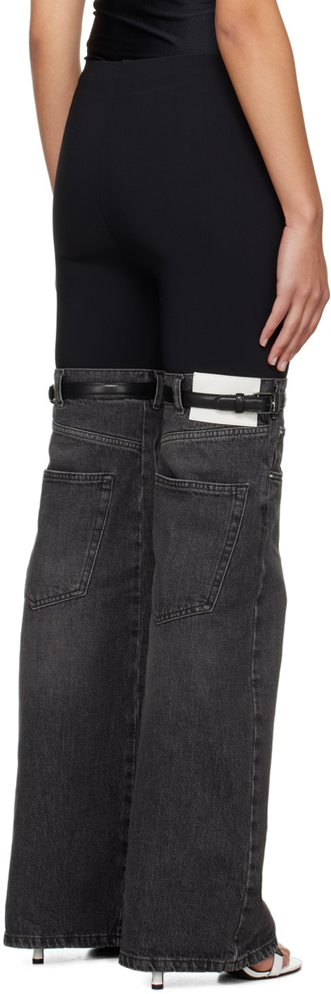 【関税込み】Coperni ブラック＆グレー ハイブリッドジーンズ Black & Gray Hybrid Jeans by Coperni on Sale
