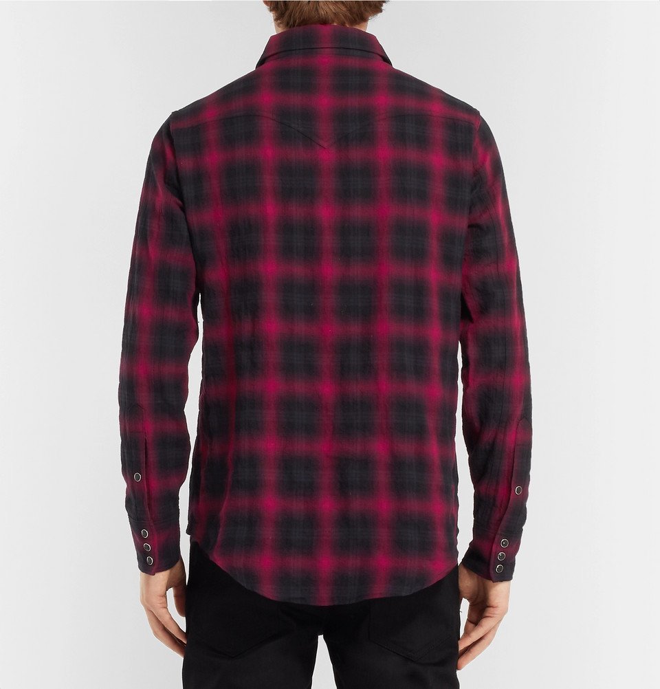 saint laurent red flannel