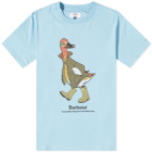 Barbour x NOAH Duck T-Shirt in Sky Blue