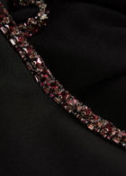 Roland Mouret Bow Crystal-embellished Satin and Crepe Gown Black