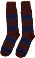 Paul Smith Four-Pack Red Stripe Mohair Socks
