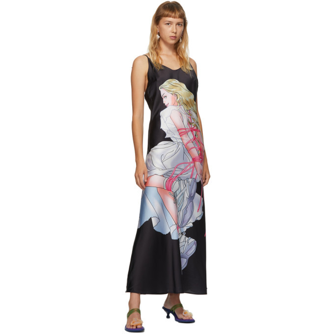 Photo: Im Sorry by Petra Collins SSENSE Exclusive Black Print Slip Dress