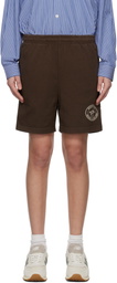 Sporty & Rich Brown 'Riding Club' Gym Shorts