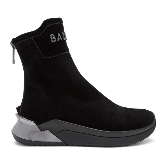 Photo: Balmain Black B-Glove Sneakers