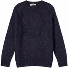 Our Legacy Men's Needle Drop Raglan in Navy Fuzzy Mohpaca