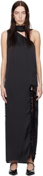 Kika Vargas SSENSE Exclusive Black Aretha Maxi Dress
